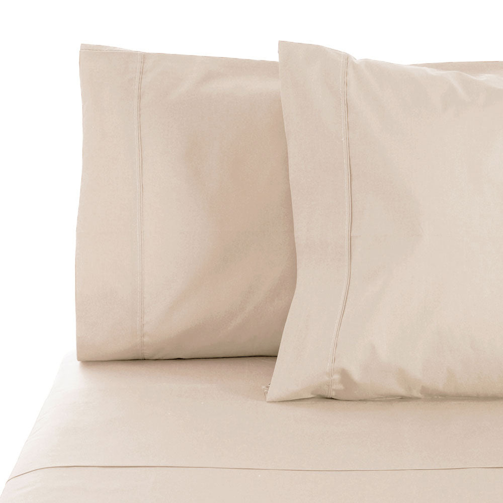 La Via High - Quality 100% Cotton Bed Fitted Sheet with 400 Thread Count for King Single Bed