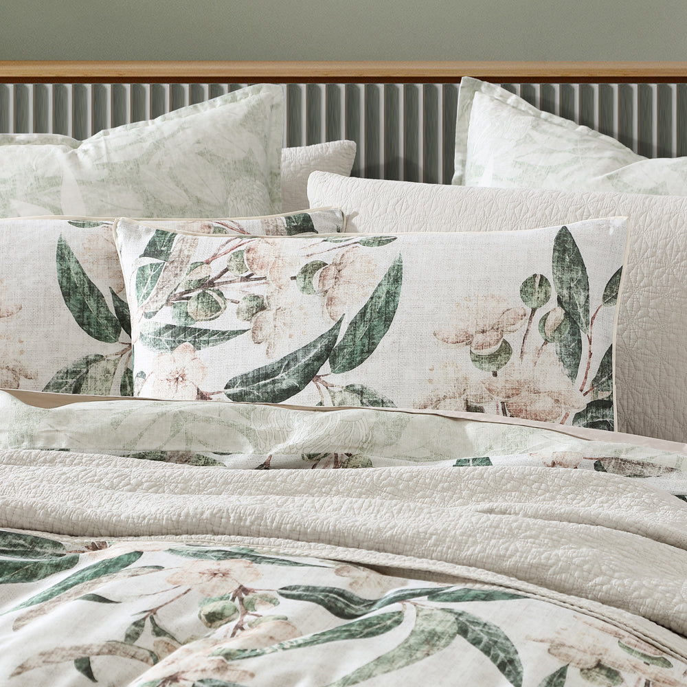 Super King Leeton Eucalyptus Quilt Cover Set with Charming Design