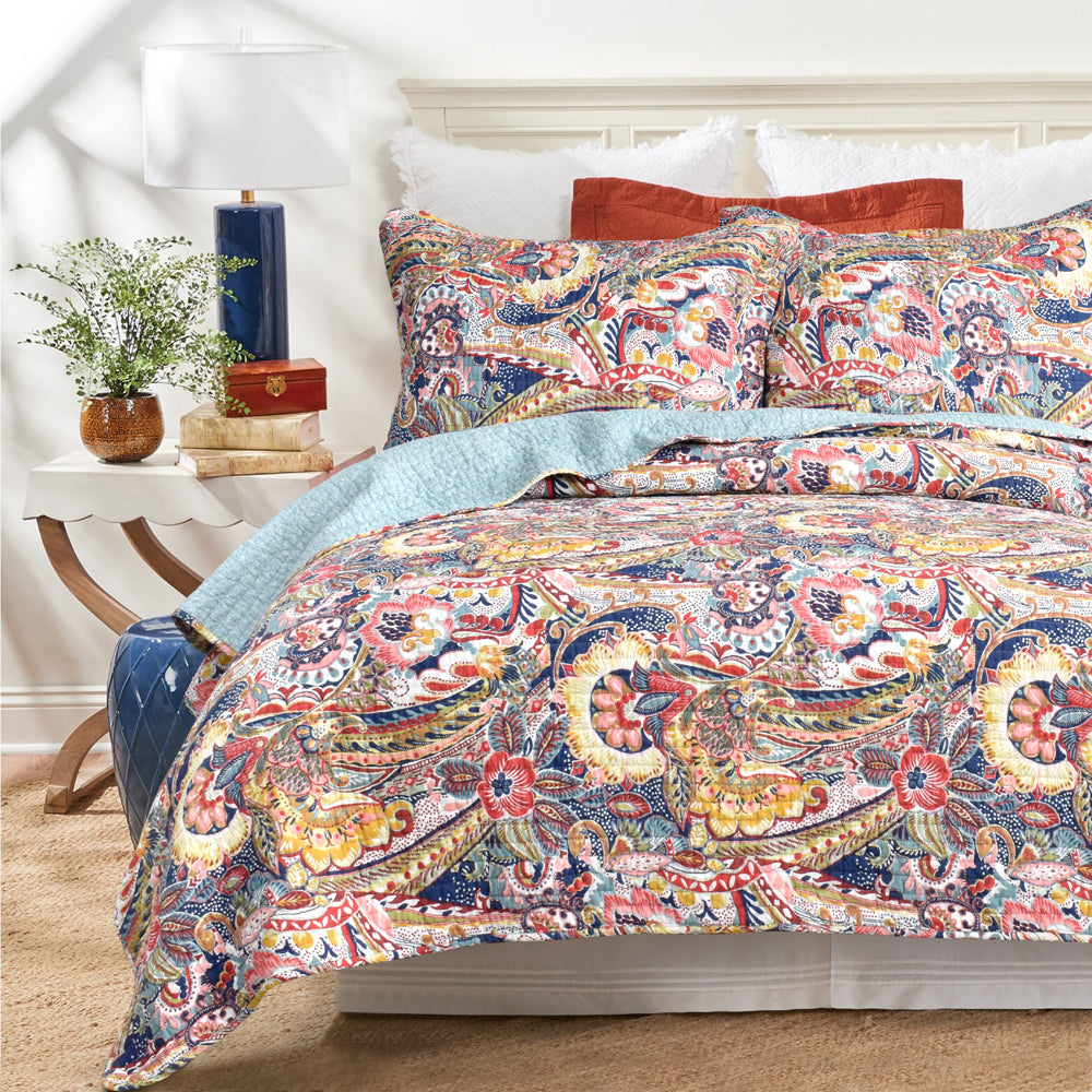 King Single Bed Christie Bed Coverlet Set - A Colorful and Stylish Bedroom Addition