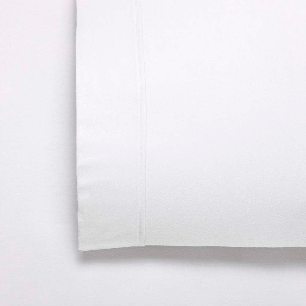 Double 50cm White Fletcher Cotton Flannelette Super-Soft Sheet Set