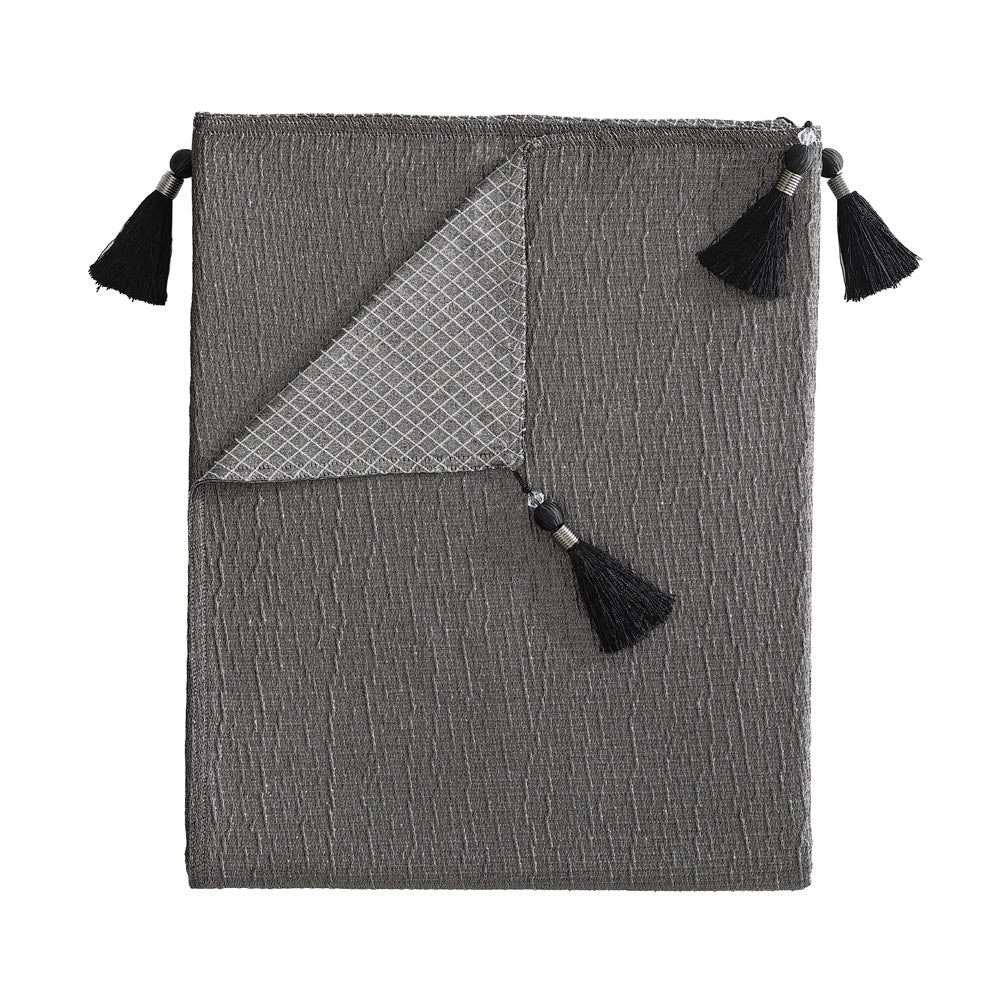 Elegant Davinci Octavia Gunmetal Luxury Throw Blanket