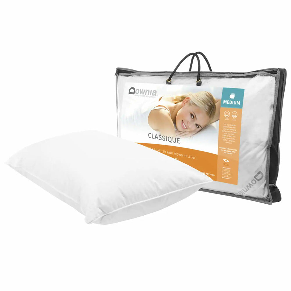 Luxurious Classic 50% White Duck Down and 50% Duck Feather King-Size Sleeping Pillow from the Classique 50 Collection