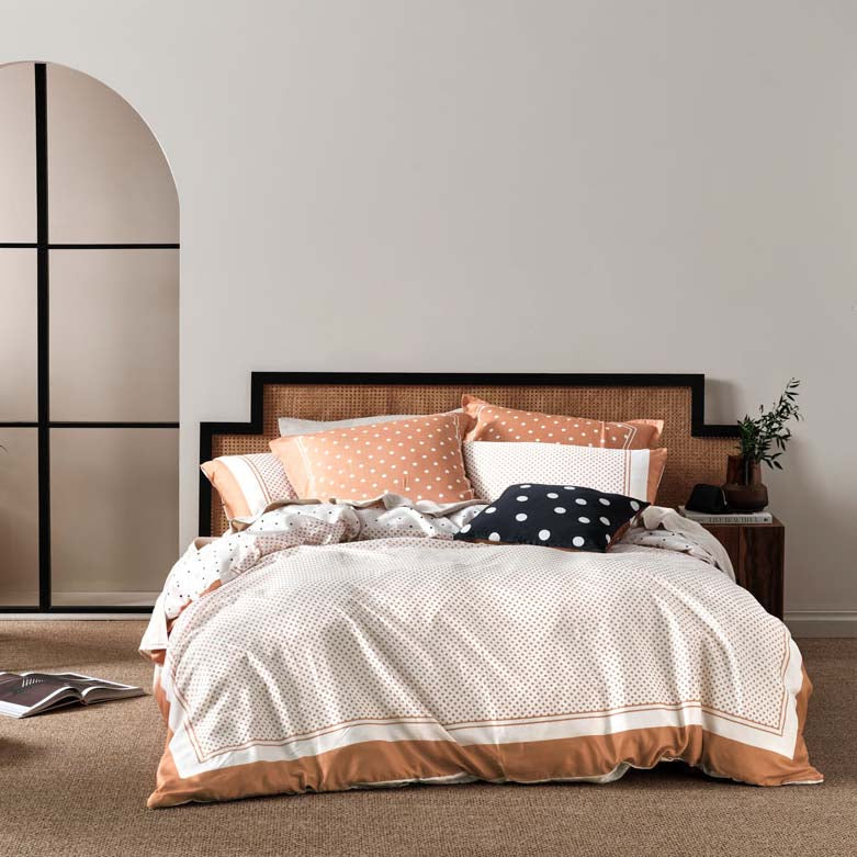 Vivienne Brandy Super King Size Quilt Cover Set for Bedroom Decor