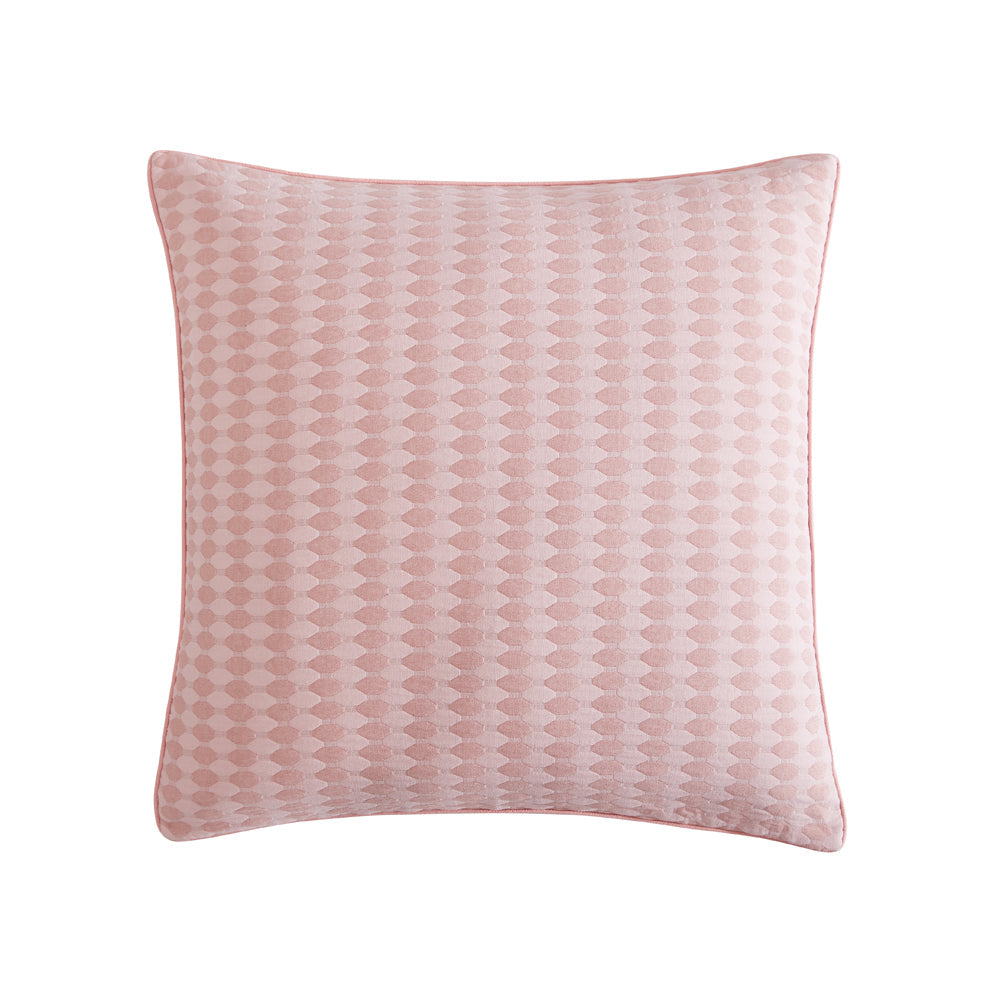 Frankie Blush Square Filled Decorative Bedroom Cushion