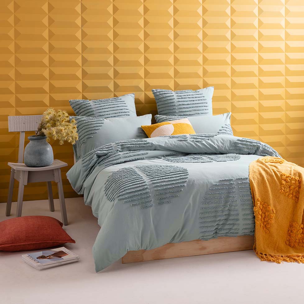 KAS Elegant Seafoam King - Sized Quilt Cover Set by Barlow