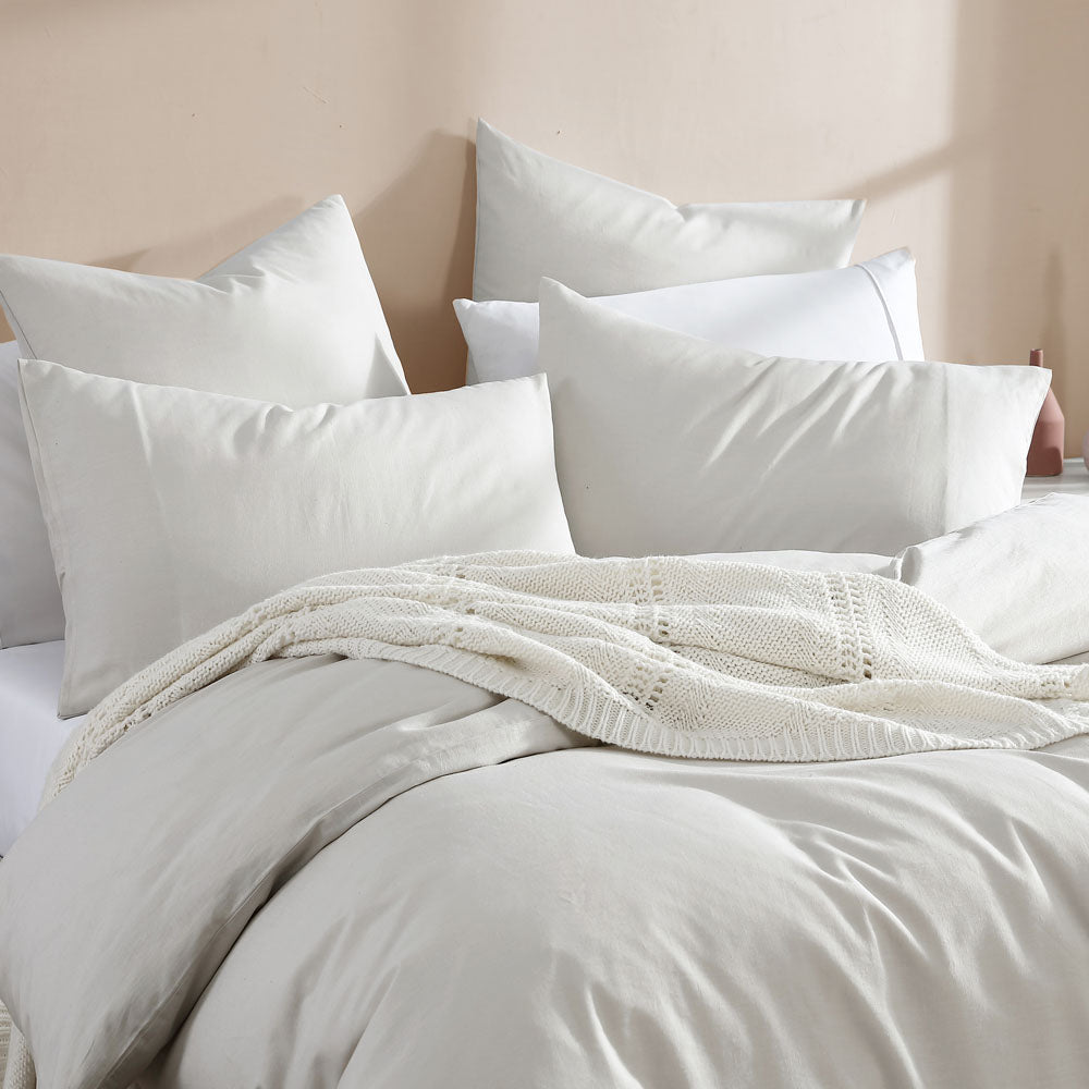 Exquisite Serene Natural Quilt Cover Set for Double Bed - Ideal Bedroom Decor