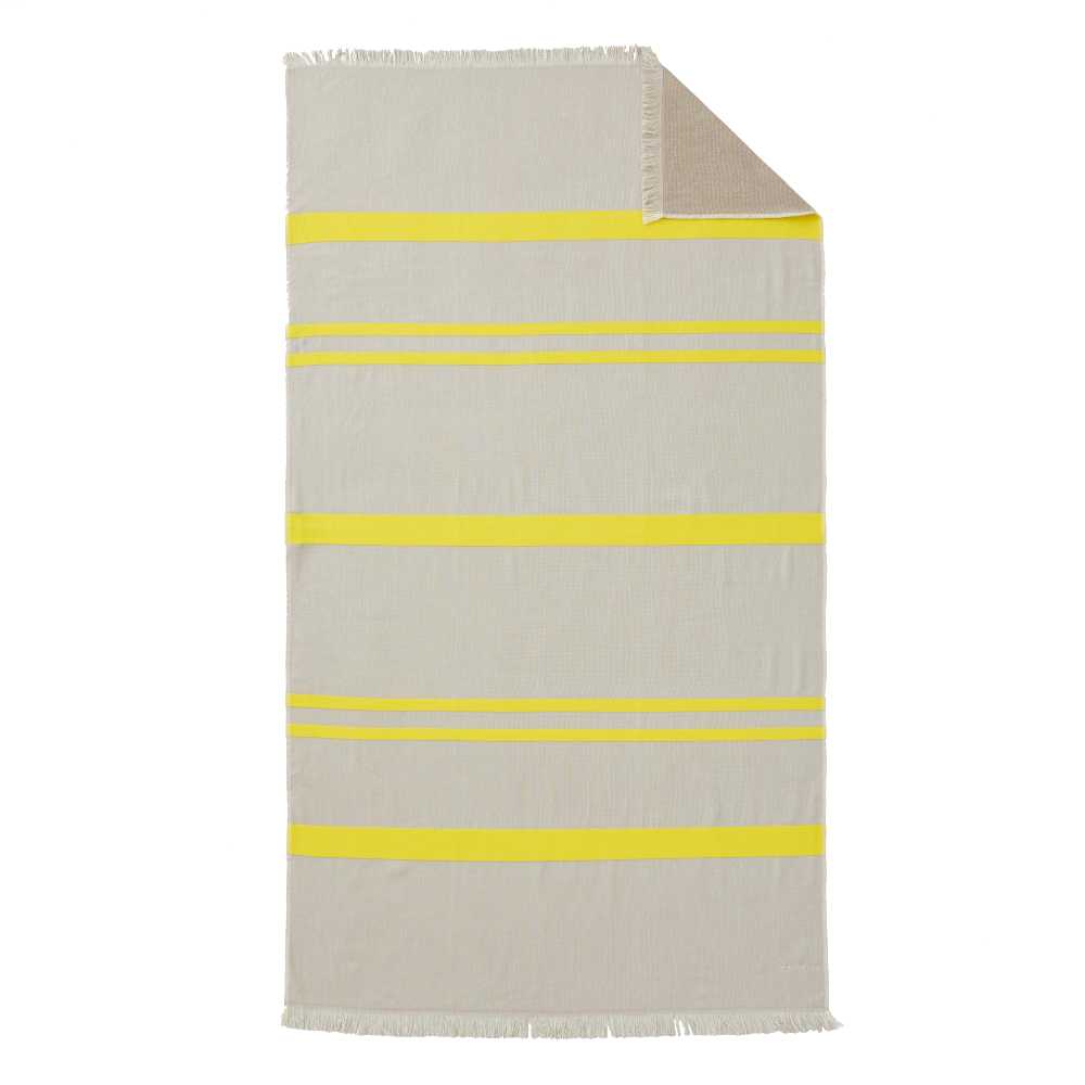 Sheridan Tropicolo Lightweight Flax Multi - Stripe Beach Towel