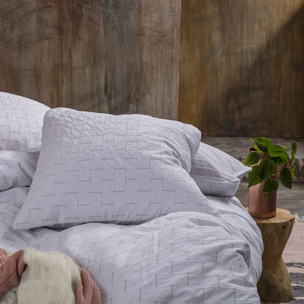 Fletcher European-Style White Pillowcase with Modern Appeal