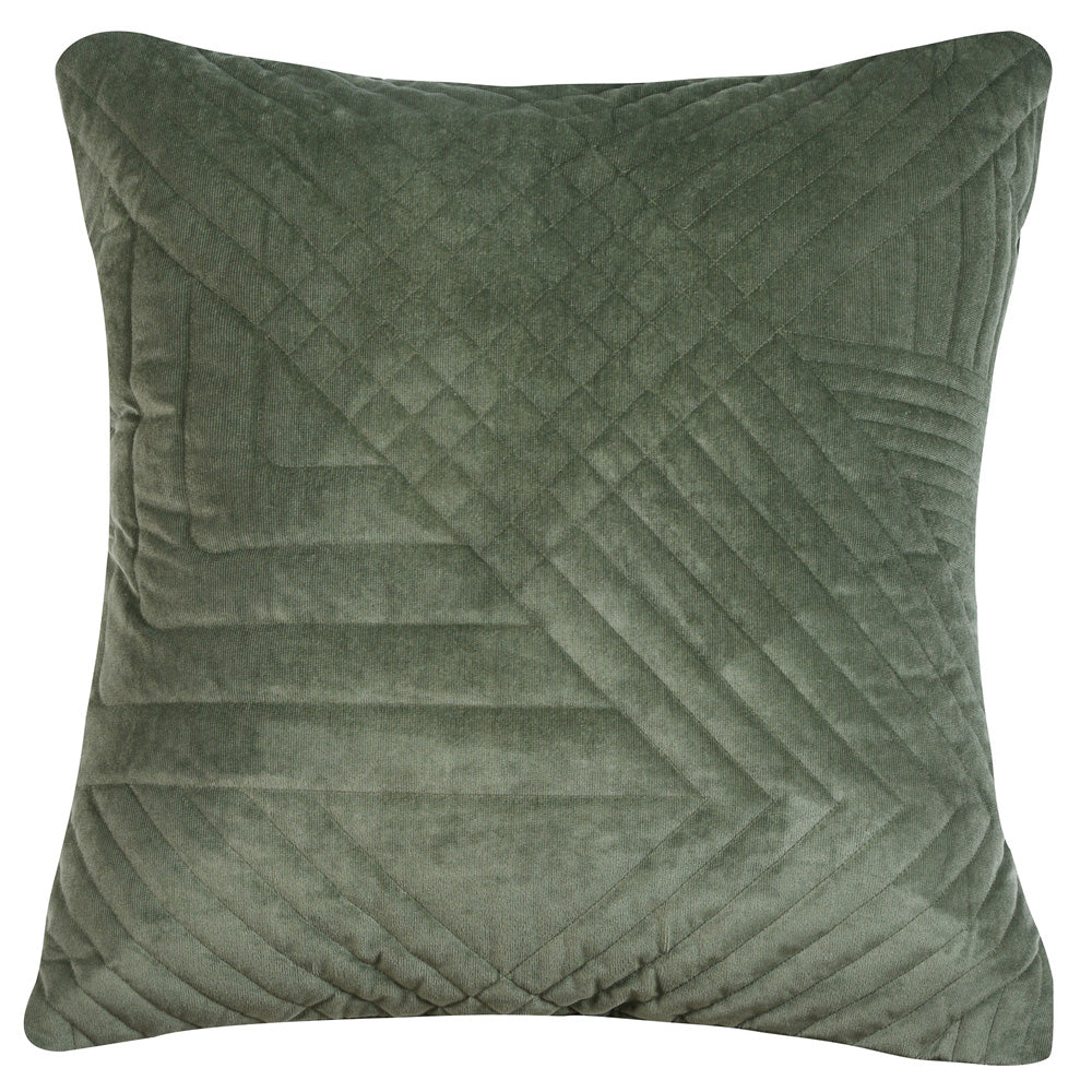European-Sized Soft Olive Quilted Pillowcase by Bianca Samatra
