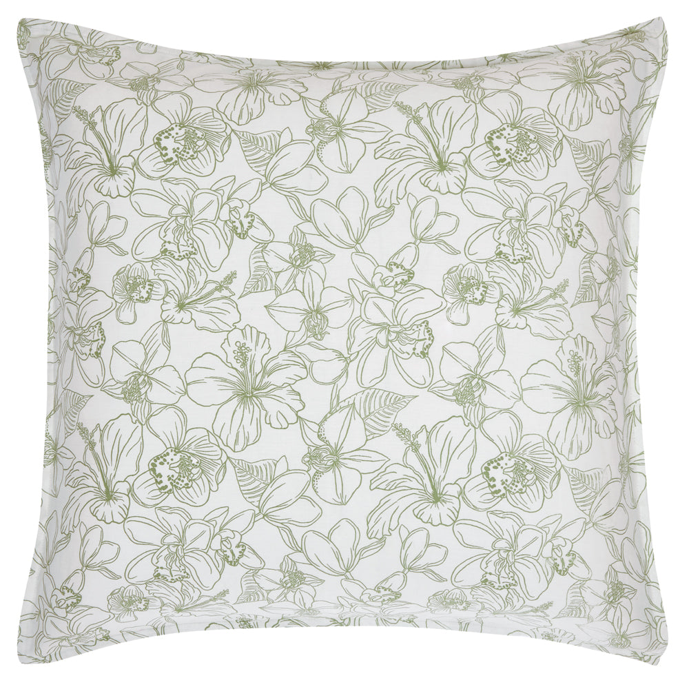 European-Style Aviary Green Pillowcase for Home Decor