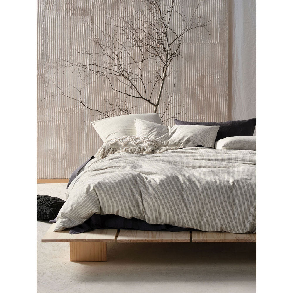 Super King Napier Black Soft and Stylish Quilt Cover Set