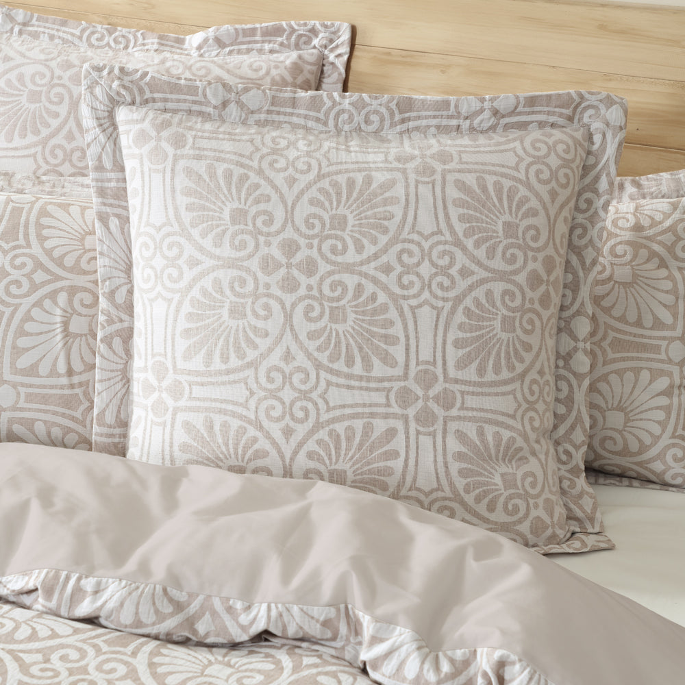 Super King Dakota Stone Quilt Cover Set with Boho-inspired Design