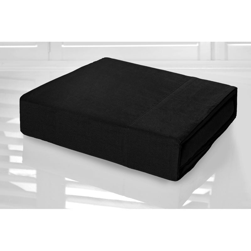 Single Bed 225TC Easy-Care Black Percale Sheet Set
