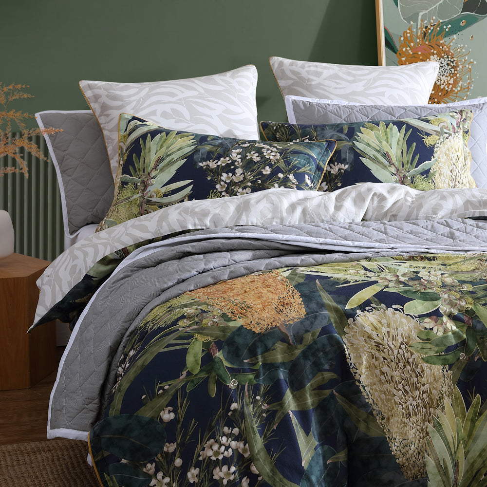 Logan and Mason Kiera Super King Size Green Quilt Cover Set for a Stylish Bedroom Decor