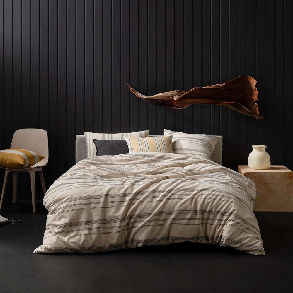 Bexley Super King Natural Quilt Cover Set with a Modern Touch