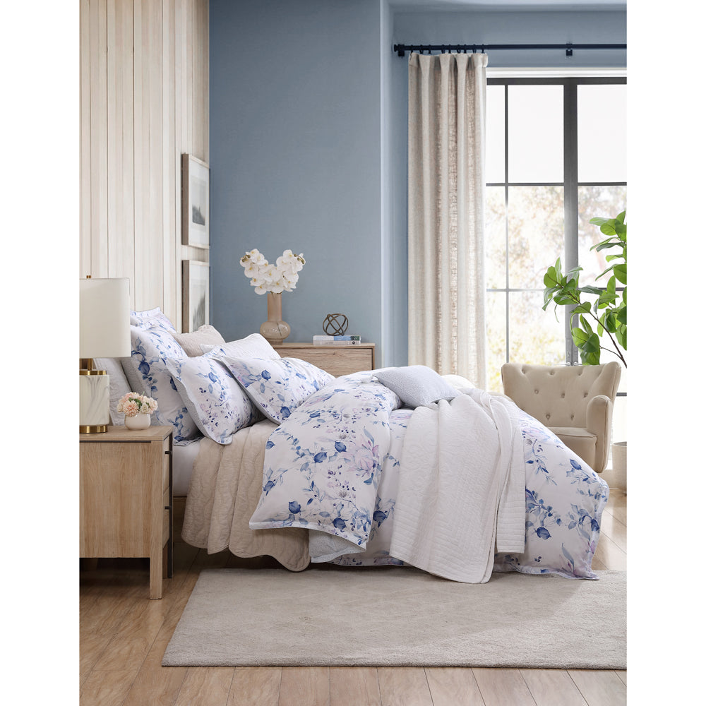 Millicent Chambray Queen Size Bed Quilt Cover Set for a Serene Bedroom Decor