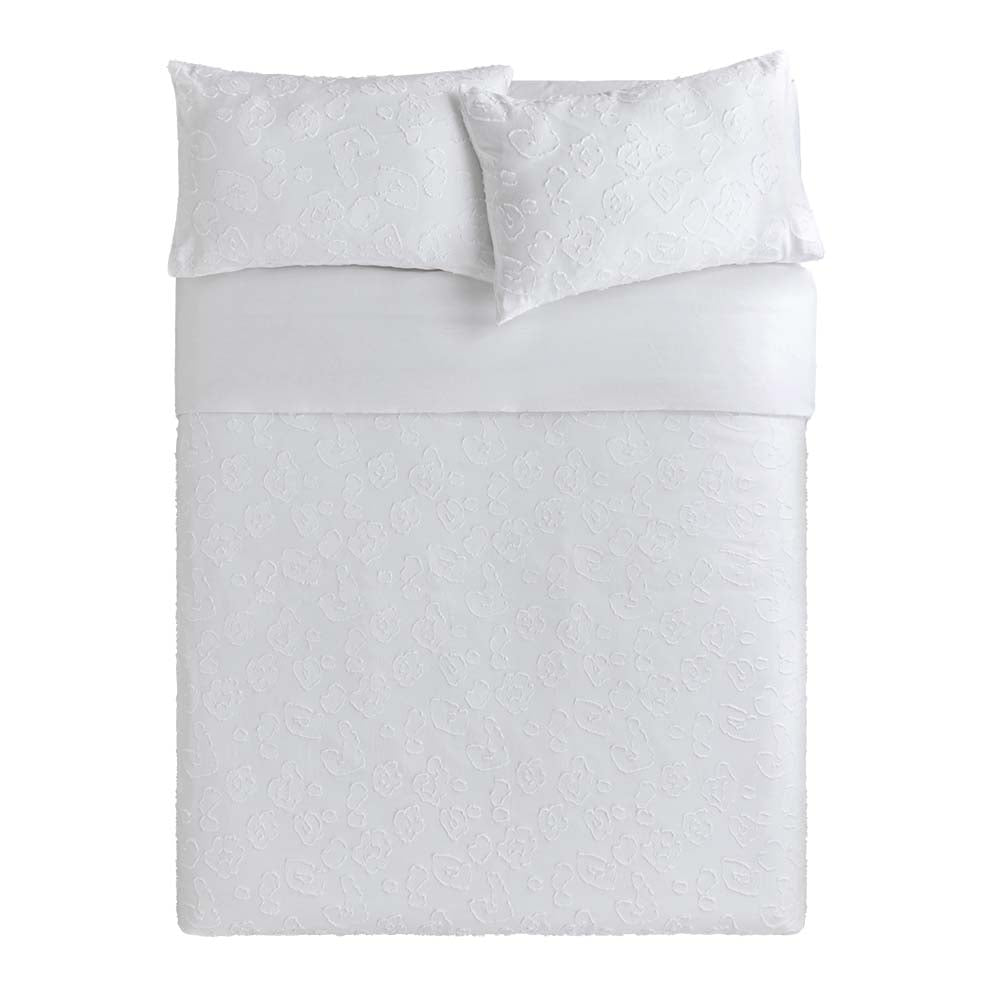 KAS Perry White Luxury Queen Bed Quilt Cover Set with Stylish Design