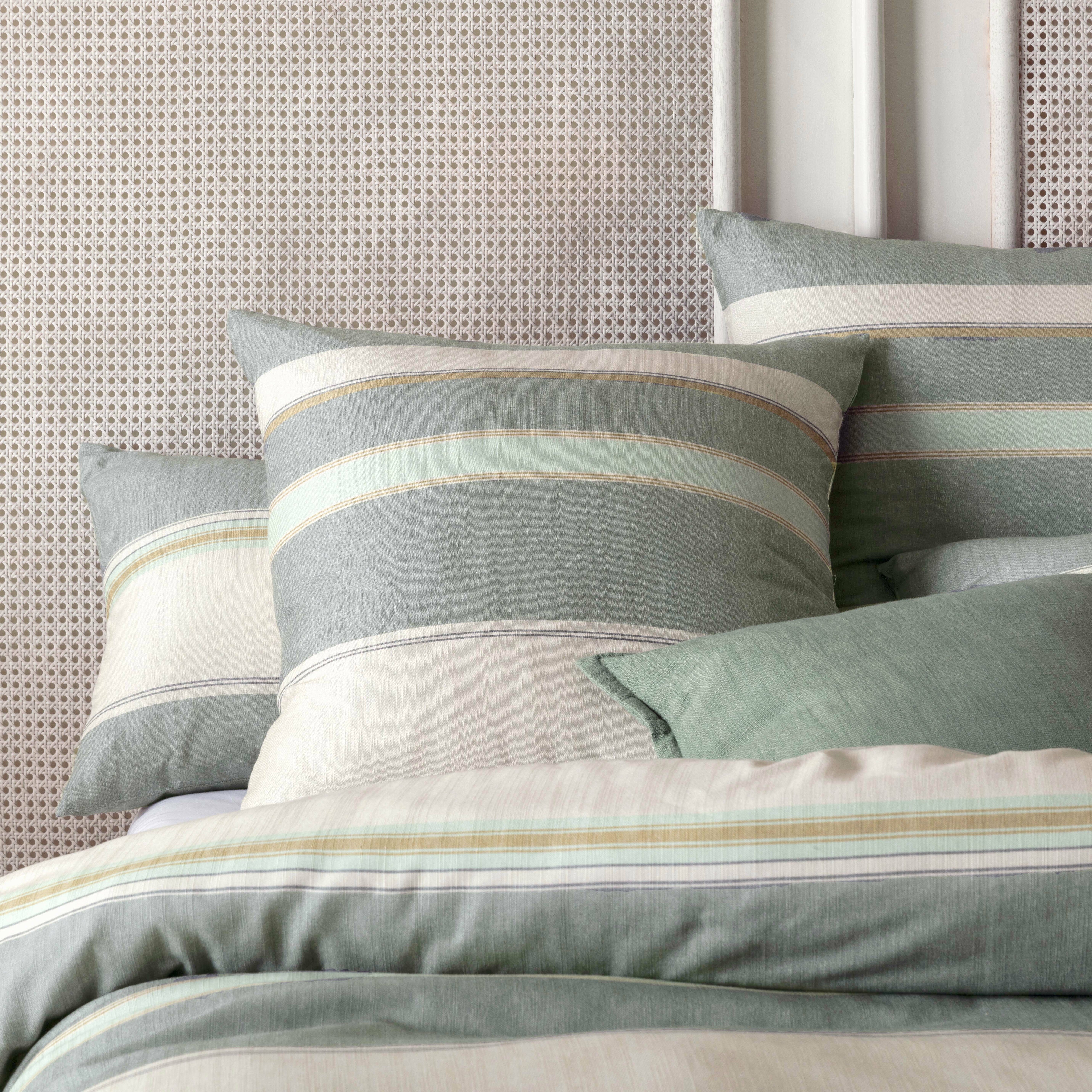 KAS High - quality Brooks European Pillowcase in Mint - accented Green