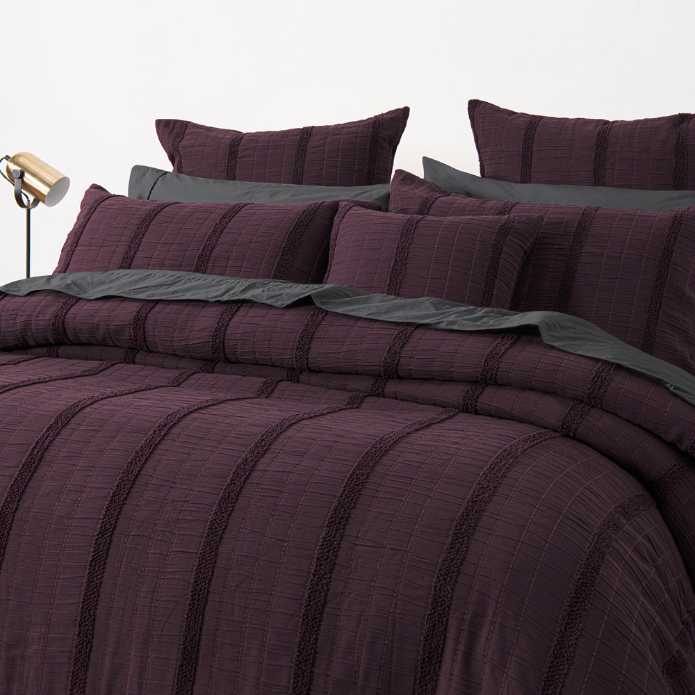 Bianca Malua Grape Patterned Queen-Size Bed Quilt Cover Set