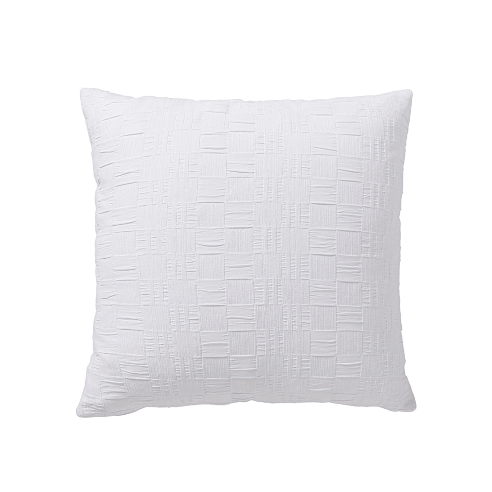 Bianca's Exquisite Cosmo White Square Filled Chenille Cushion