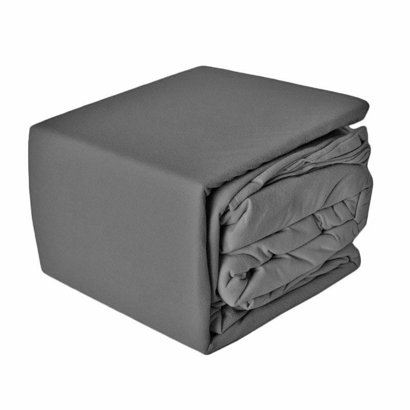 Queen Size Ramesses Micro Flannel Charcoal Bed Sheet Set for Warm Nights