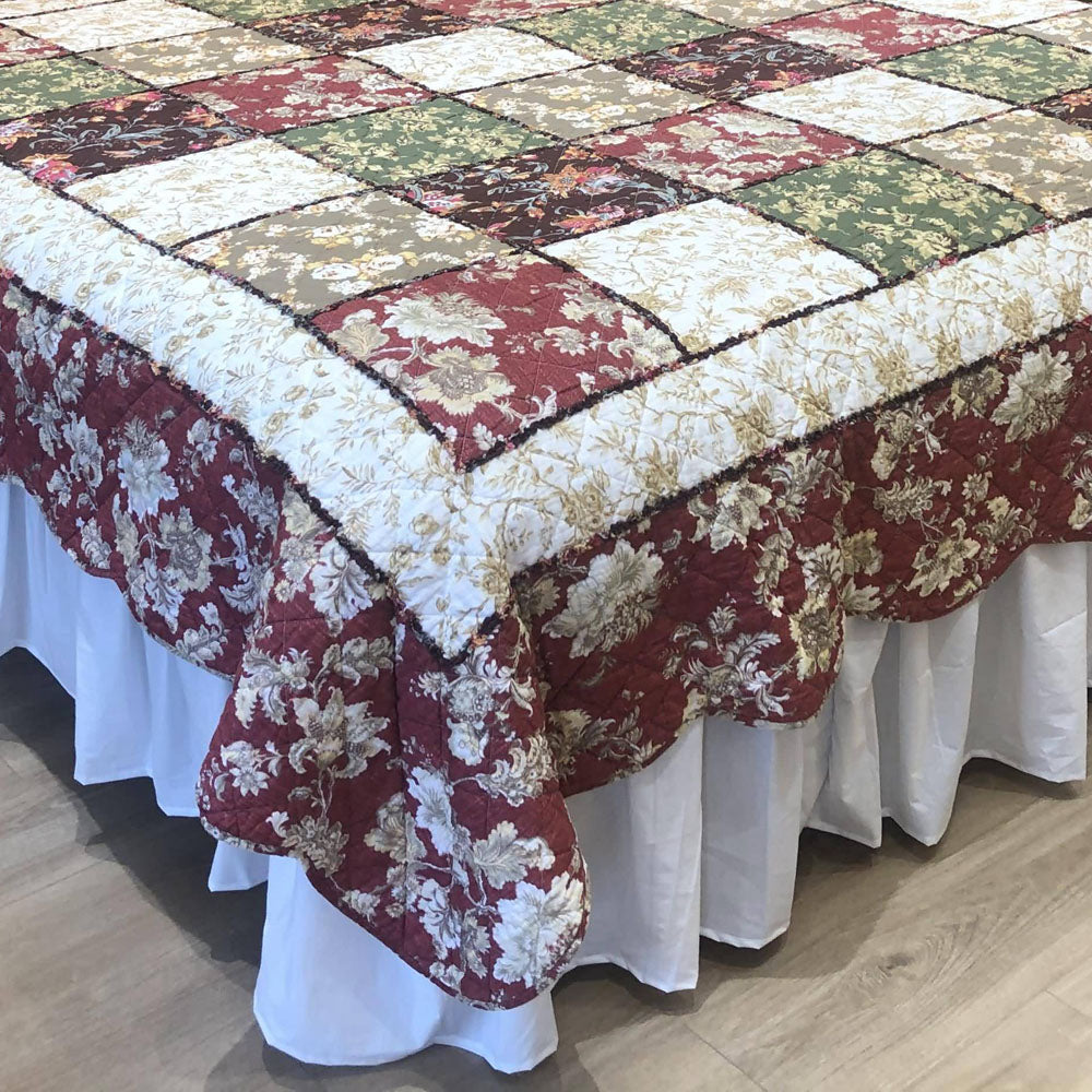Super King Classic Floral Motif Newport Coverlet Set