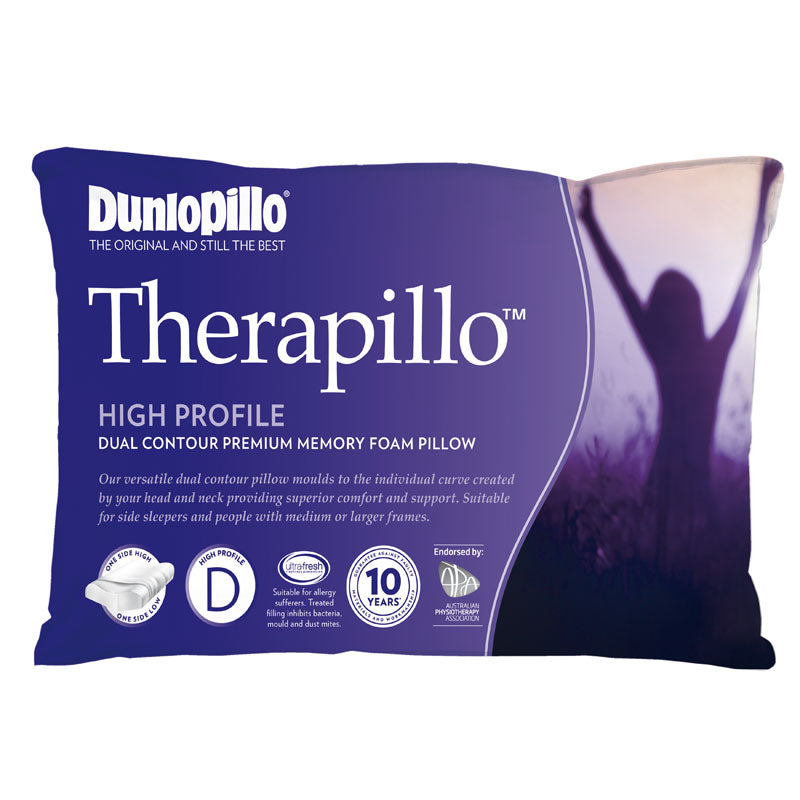 Therapillo Premium Memory Foam Dual Contour Pillow for Extra Support