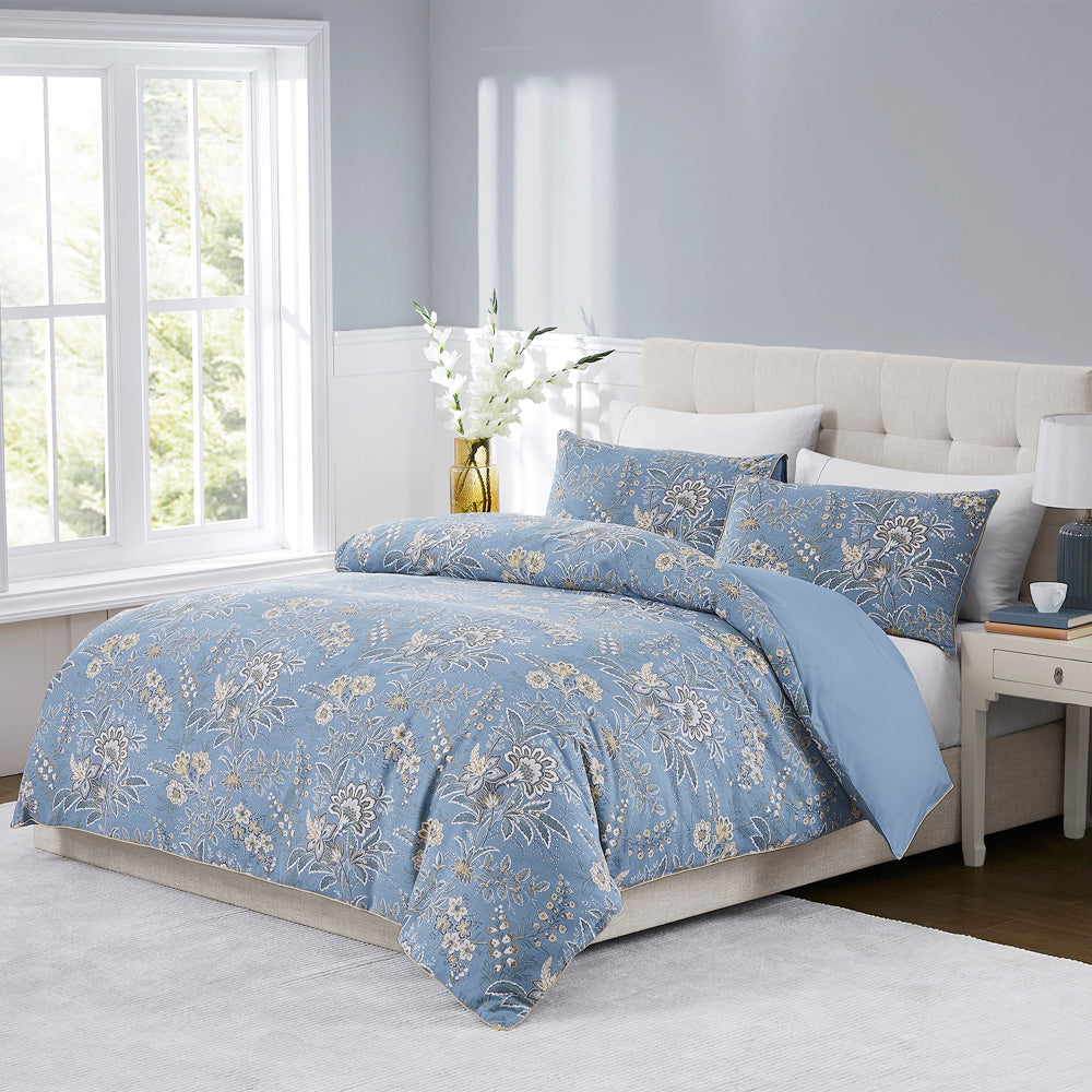 Laura Ashley Super King Marlbrook Dusky Seaspray Quilt Cover Set