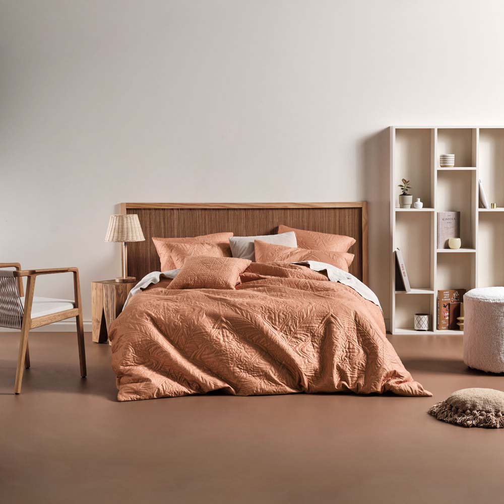 Isadora Brandy Super King Size Quilt Cover Set for Bedroom Decor | Vintage Safari Glam Style