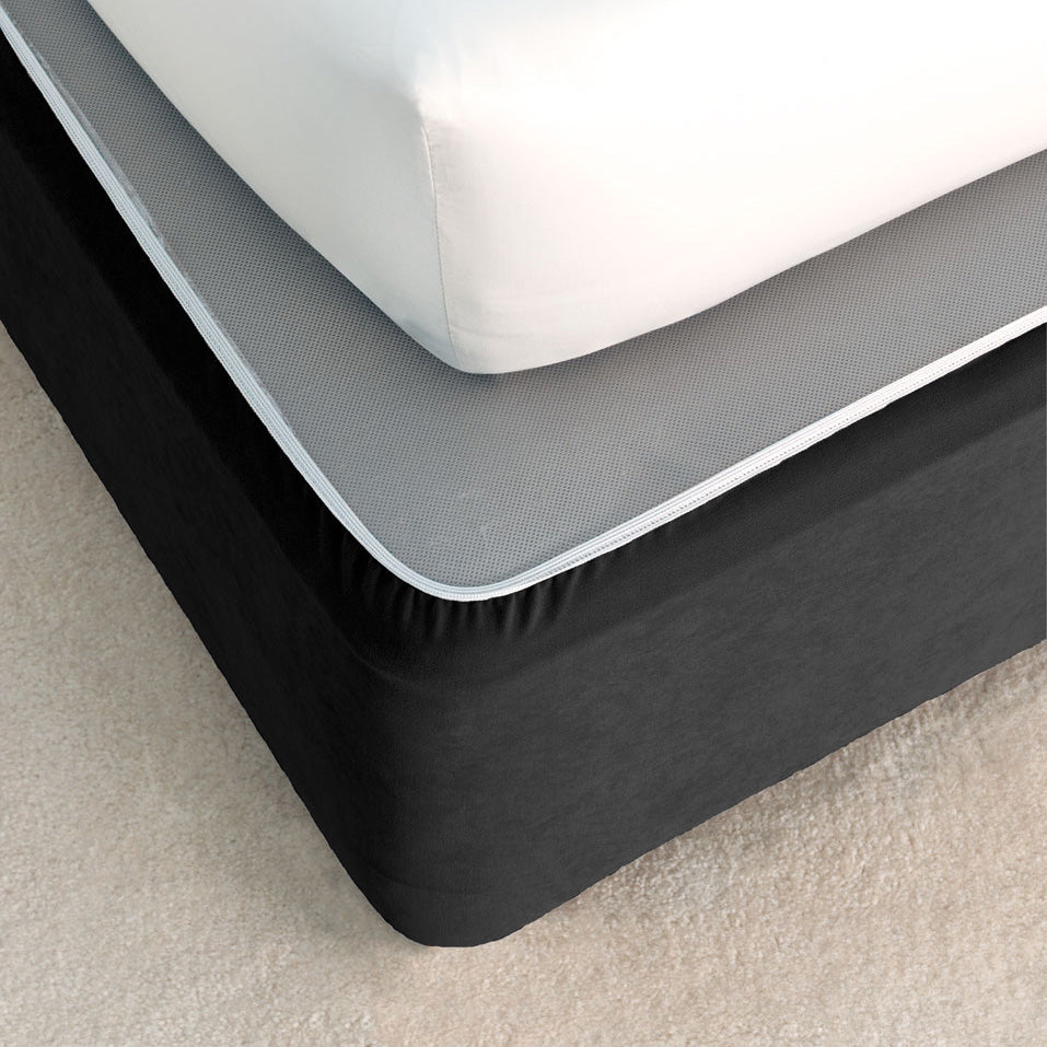 Single Black Bedwrap Valance for a Stylish Bed Decor