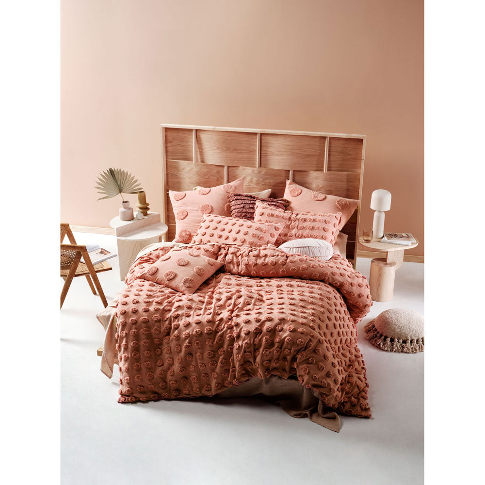 Fluffy Spotted Haze Rosette Quilt Cover Set for Double Bed
